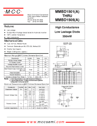 Datasheet MMBD1503 manufacturer MCC