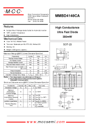 Datasheet MMBD4148CA manufacturer MCC