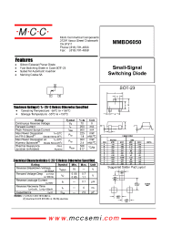 Datasheet MMBD6050 manufacturer MCC