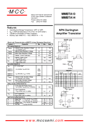 Datasheet MMBTA14 manufacturer MCC