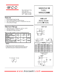 Datasheet MMBZ5222B manufacturer MCC