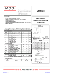 Datasheet MMS9012 manufacturer MCC