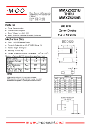 Datasheet MMXZ5222B manufacturer MCC