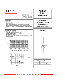 Datasheet P4KE100A manufacturer MCC