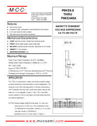Datasheet P6KE11A manufacturer MCC