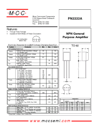 Datasheet PN2222A manufacturer MCC