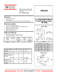 Datasheet RB420D manufacturer MCC