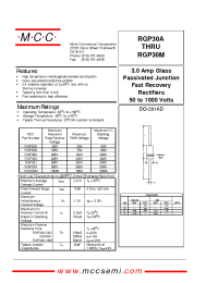 Datasheet RGP30B manufacturer MCC