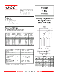 Datasheet RS1001 производства MCC