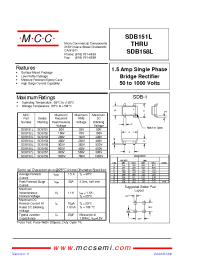 Datasheet SDB152L manufacturer MCC