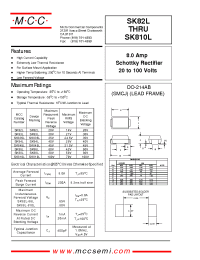 Datasheet SK810L manufacturer MCC