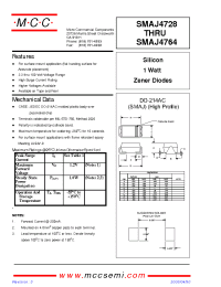 Datasheet SMAJ4731A manufacturer MCC