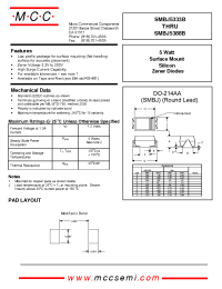 Datasheet SMBJ5355B manufacturer MCC
