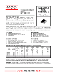 Datasheet SMDA15C-5 manufacturer MCC