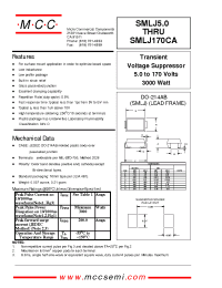Datasheet SMLJ48 manufacturer MCC