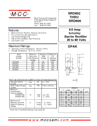 Datasheet SRD603 manufacturer MCC