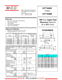 Datasheet UFT10040 manufacturer MCC