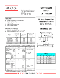 Datasheet UFT7010SM manufacturer MCC