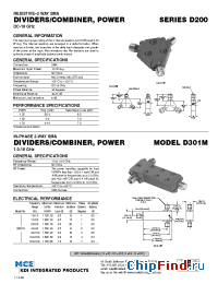 Datasheet D201M manufacturer MCE KDI