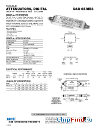 Datasheet DAD-125 manufacturer MCE KDI