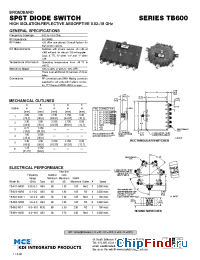 Datasheet TB-658-HARD manufacturer MCE KDI