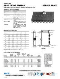 Datasheet TB-854-HASD manufacturer MCE KDI