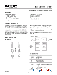 Datasheet 23C4100-12 manufacturer Macronix