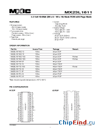 Datasheet 23L1611-10 manufacturer Macronix