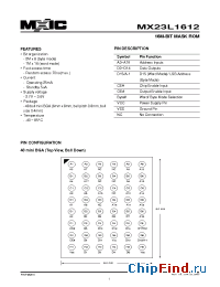 Datasheet 23L1612-90 manufacturer Macronix