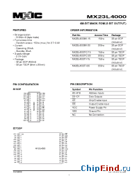 Datasheet 23L4000-15 manufacturer Macronix