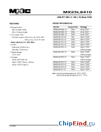 Datasheet 23L6410-10 manufacturer Macronix