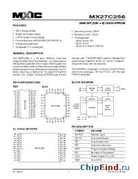 Datasheet 27C256-10 manufacturer Macronix