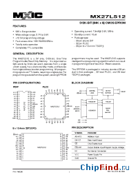 Datasheet 27L512-15 производства Macronix