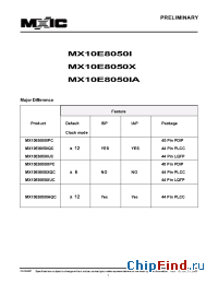Datasheet MX10E8050I/X manufacturer Macronix
