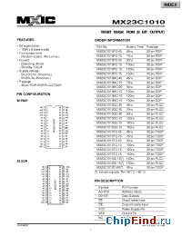 Datasheet MX23C1010MC-10 manufacturer Macronix