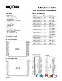 Datasheet MX23C1610-12 manufacturer Macronix
