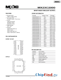 Datasheet MX23C2000MC-12 manufacturer Macronix