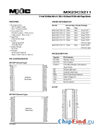 Datasheet MX23C3211-10 manufacturer Macronix