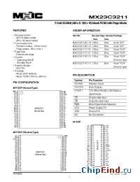 Datasheet MX23C3211RC-10 manufacturer Macronix
