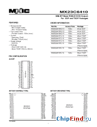 Datasheet MX23C6410MC-10 manufacturer Macronix