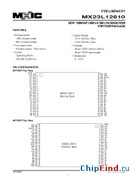 Datasheet MX23L12810TC-12 manufacturer Macronix