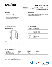 Datasheet MX23L6454MC-20G производства Macronix