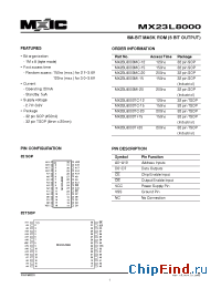 Datasheet MX23L8000MI-20 manufacturer Macronix