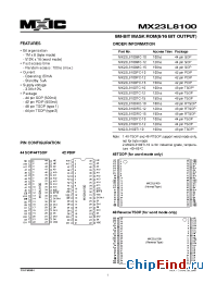 Datasheet MX23L8100MC-10 manufacturer Macronix