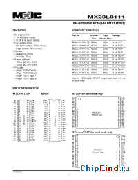 Datasheet MX23L8111 manufacturer Macronix