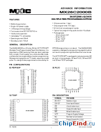 Datasheet MX26C2000BPI-10 manufacturer Macronix