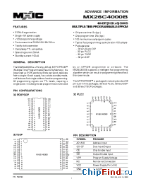 Datasheet MX26C4000B manufacturer Macronix