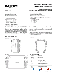 Datasheet MX26C4000BMC-10 manufacturer Macronix