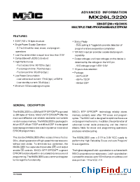 Datasheet MX26L3220MC-12 manufacturer Macronix