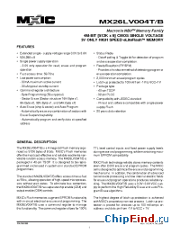 Datasheet MX26LV004TQC-55G manufacturer Macronix